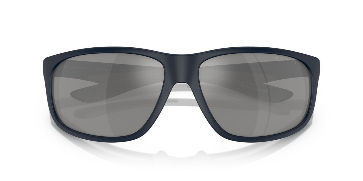 Emporio Armani  0EA4199U 5088Z3 65 Matte Blue/ Polarized Grey Mirror Silver 65 / Polycarbonate / Injected / Molded