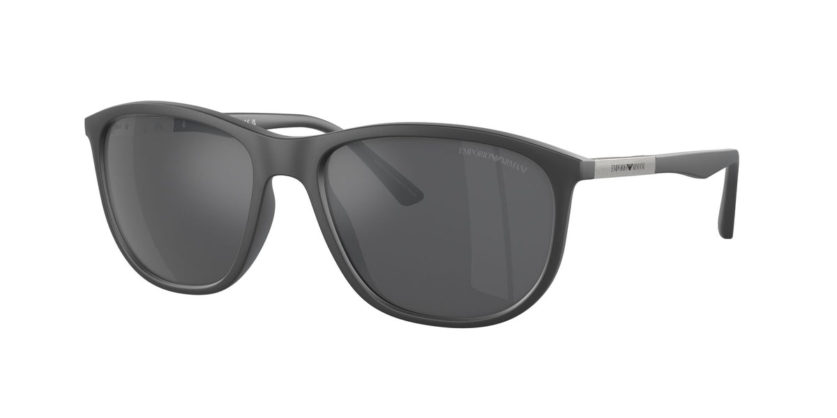 Emporio Armani 0EA4201 51266G 58 Matte Grey/ Grey Mirror Silver