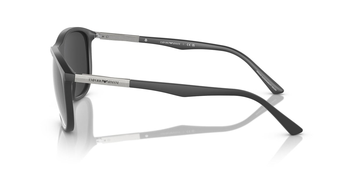 Emporio Armani 0EA4201 51266G 58 Matte Grey/ Grey Mirror Silver