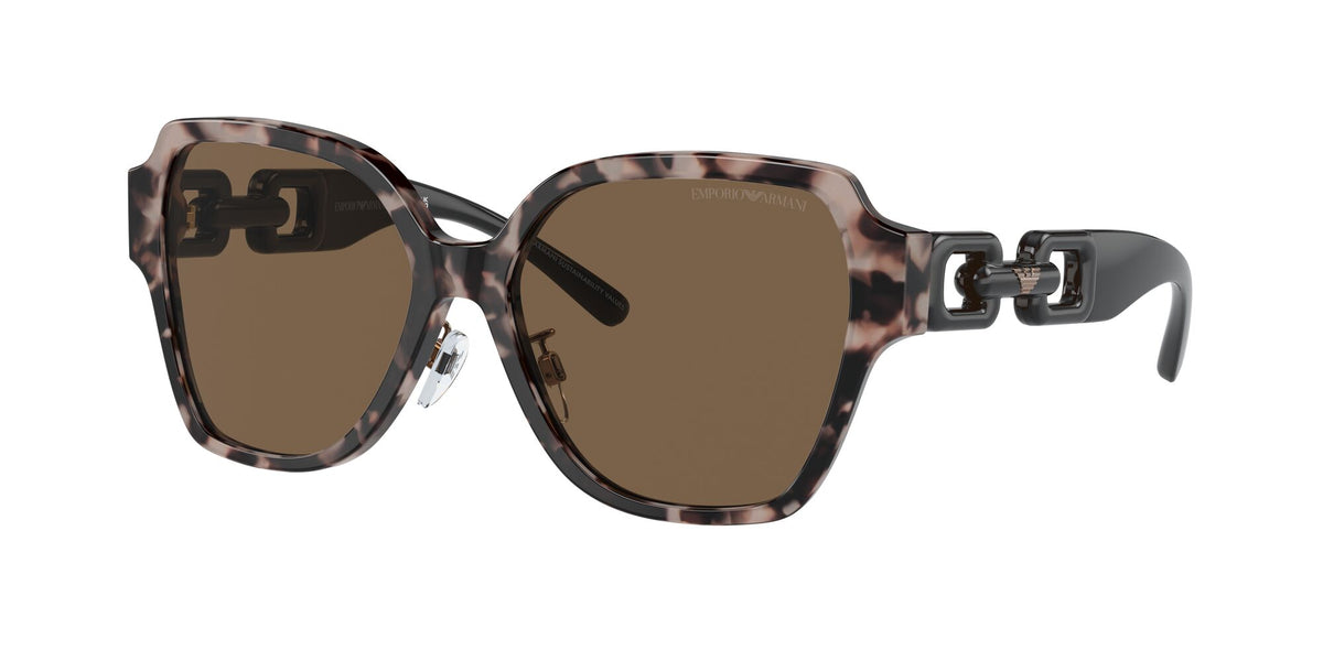 Emporio Armani  0EA4202F 541073 56 Shiny Pink Havana/ Dark Brown 56 / Polyamide Bio / Acetate / Molded
