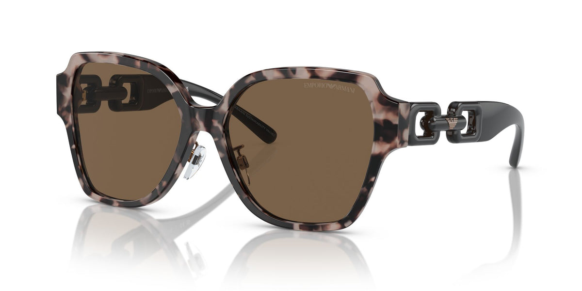Emporio Armani  0EA4202F 541073 56 Shiny Pink Havana/ Dark Brown 56 / Polyamide Bio / Acetate / Molded
