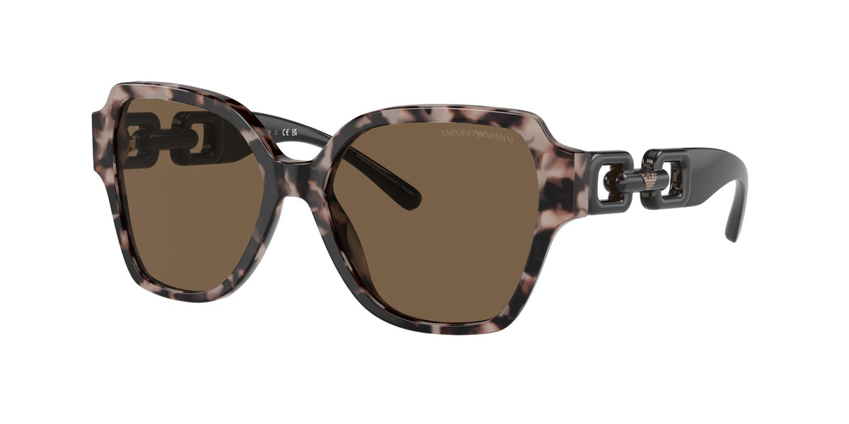 Emporio Armani  0EA4202 541073 54 Shiny Pink Havana/ Dark Brown 54 / Polyamide Bio / Acetate / Molded