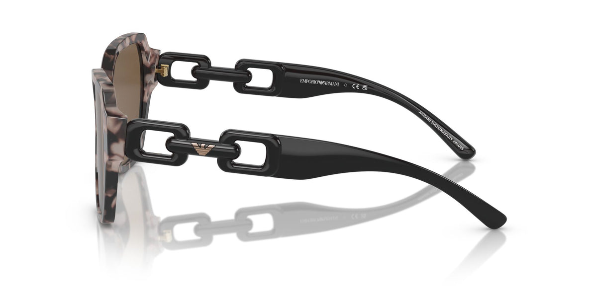 Emporio Armani  0EA4202 541073 54 Shiny Pink Havana/ Dark Brown 54 / Polyamide Bio / Acetate / Molded