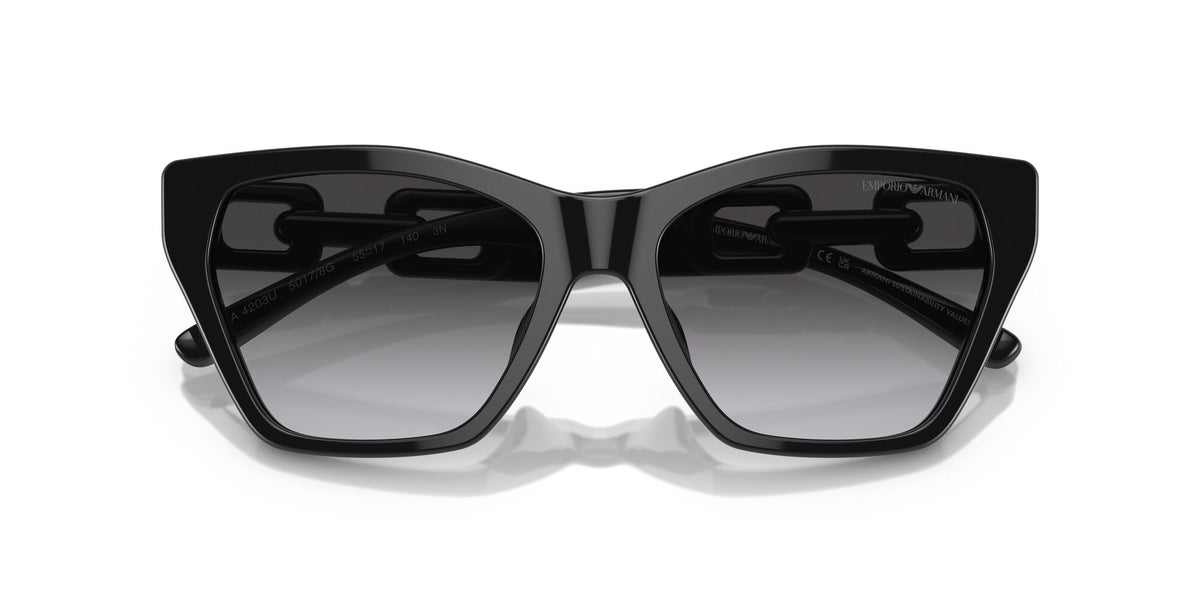 Emporio Armani  0EA4203U 50178G 55 Shiny Black/ Gradient Smoke 55 / Polyamide Bio / Acetate / Molded