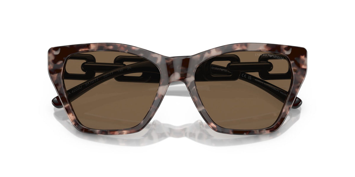 Emporio Armani  0EA4203U 541073 55 Shiny Pink Havana/ Dark Brown 55 / Polyamide Bio / Acetate / Molded