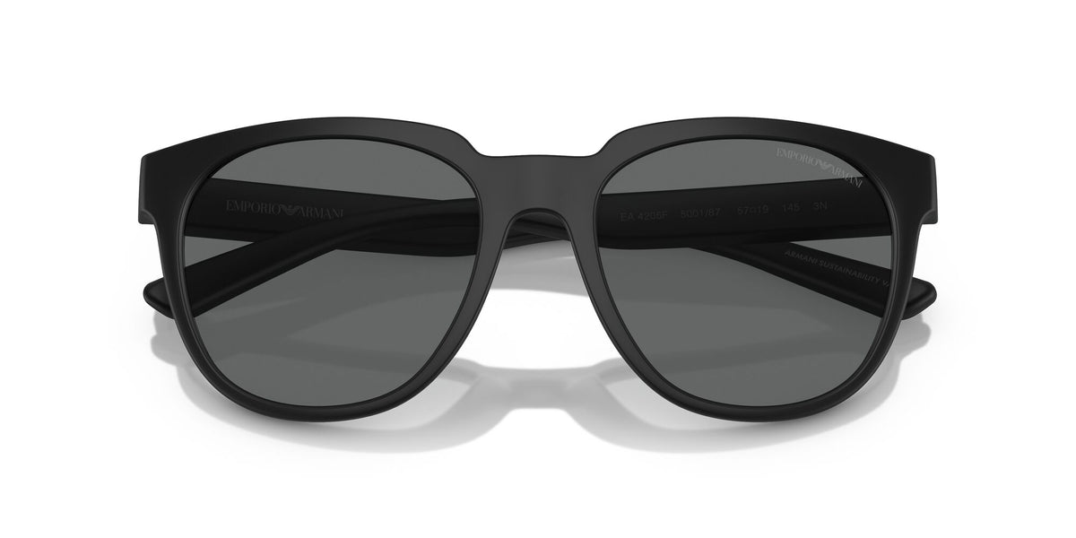 Emporio Armani  0EA4205F 500187 57 Matte Black/ Dark Grey 57 / Polyamide Bio / Acetate / Metal