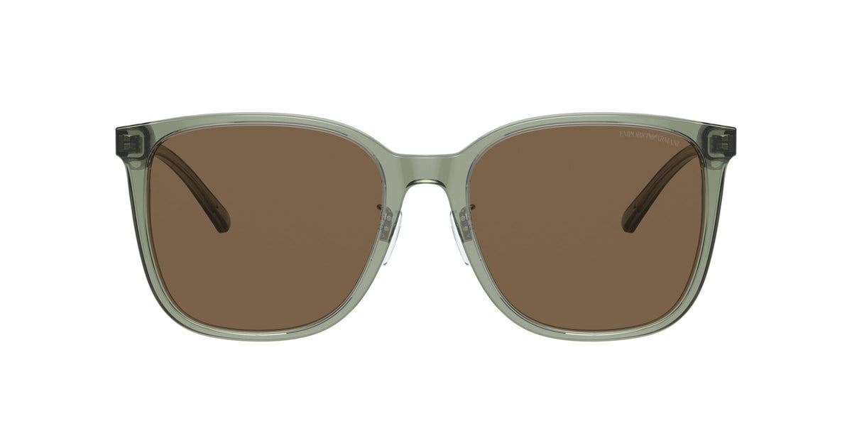 Emporio Armani  0EA4206D 536273 57 Transparent Green/ Dark Brown 57 / Polyamide Bio / Acetate / Acetate