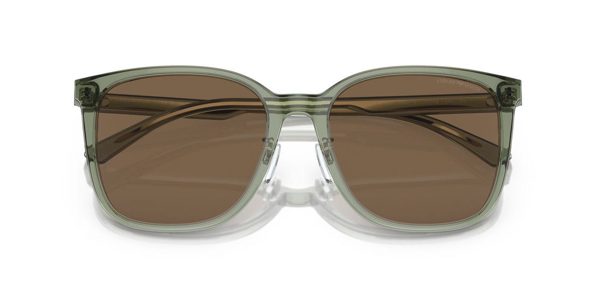 Emporio Armani  0EA4206D 536273 57 Transparent Green/ Dark Brown 57 / Polyamide Bio / Acetate / Acetate