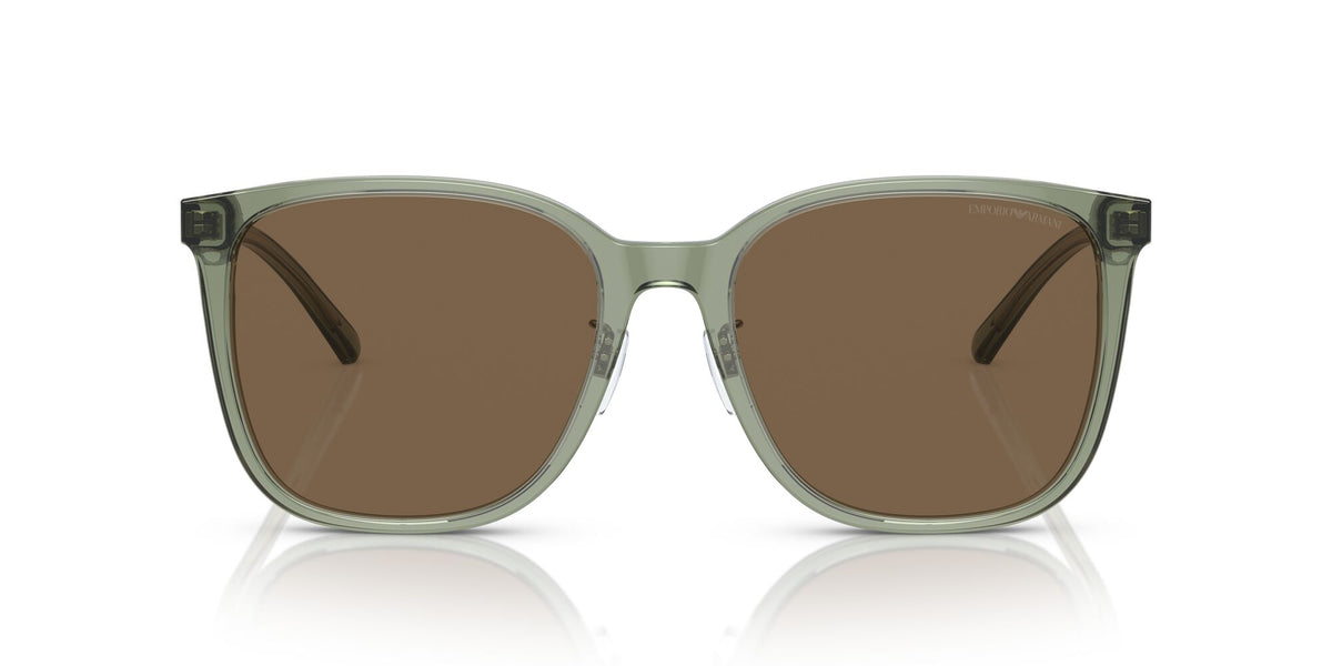 Emporio Armani  0EA4206D 536273 57 Transparent Green/ Dark Brown 57 / Polyamide Bio / Acetate / Acetate