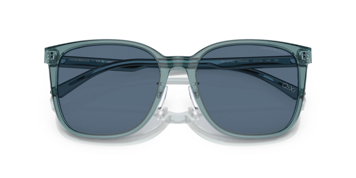 Emporio Armani  0EA4206D 593480 57 Shiny Transparent Blue/ Dark Blue 57 / Polyamide Bio / Acetate / Acetate
