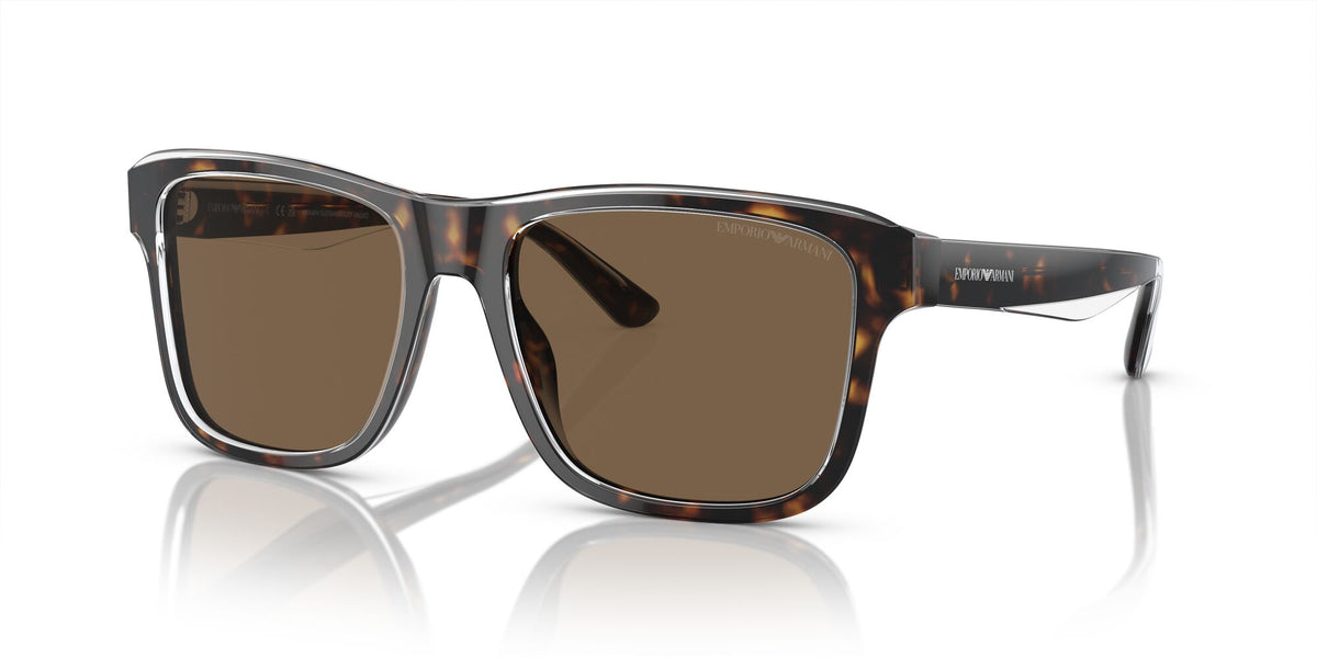 Emporio Armani 0EA4208 605273 56 Shiny Havana/Top Crystal/ Dark Brown
