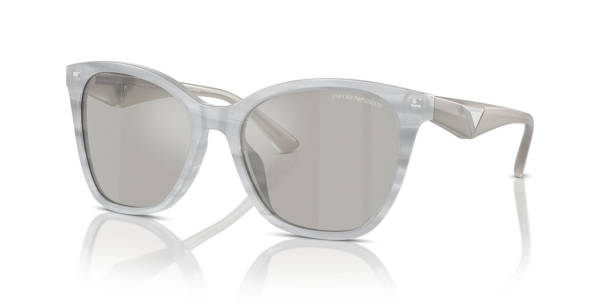 Emporio Armani 0EA4222U 611487 56 Shiny Striped Grey/ Light Grey Flash Silver