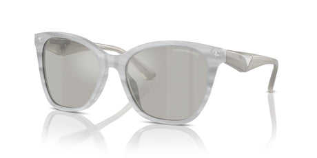 Emporio Armani 0EA4222U 611487 56 Shiny Striped Grey/ Light Grey Flash Silver