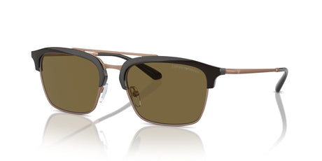 Emporio Armani 0EA4228 320173 55 Shiny Brown/Matte Pink Gold/ Dark Brown