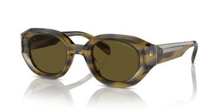 Emporio Armani 0EA4230U 614873 48 Shiny Striped Green/ Dark Brown