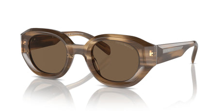 Emporio Armani 0EA4230U 614973 48 Shiny Striped Brown/ Dark Brown