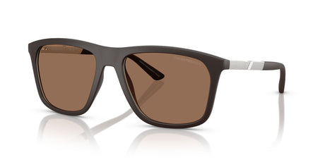 Emporio Armani  0EA4237 6186EF 57 Matte Dark Brown/ Dark Brown Mirror Gold