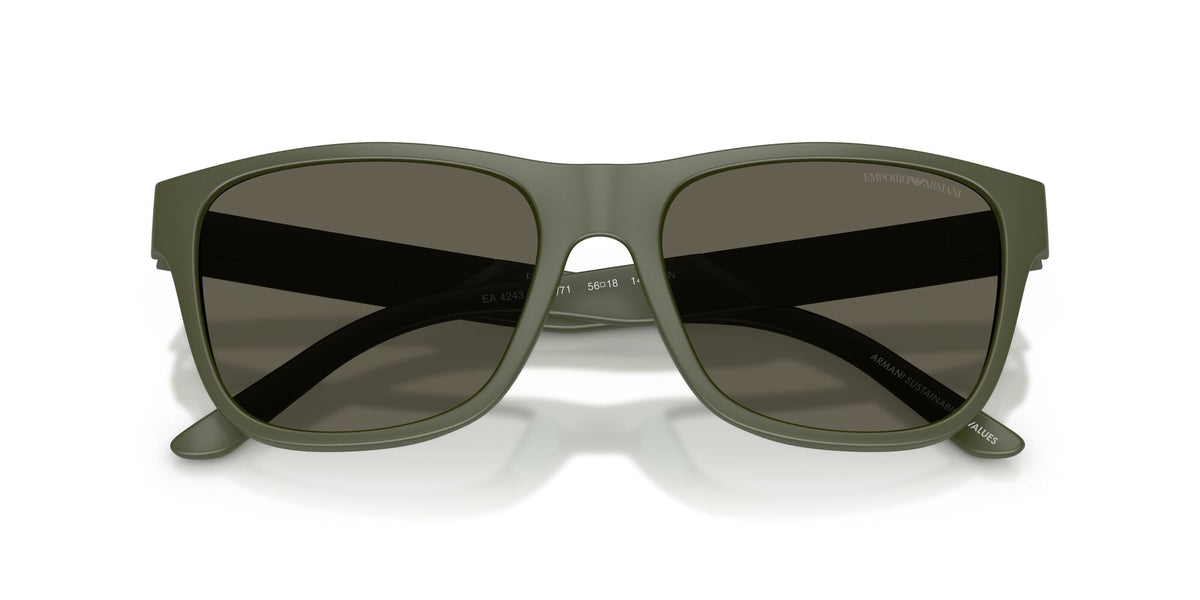 Emporio Armani  EA4243 618471 56 Matte Green / Dark Brown