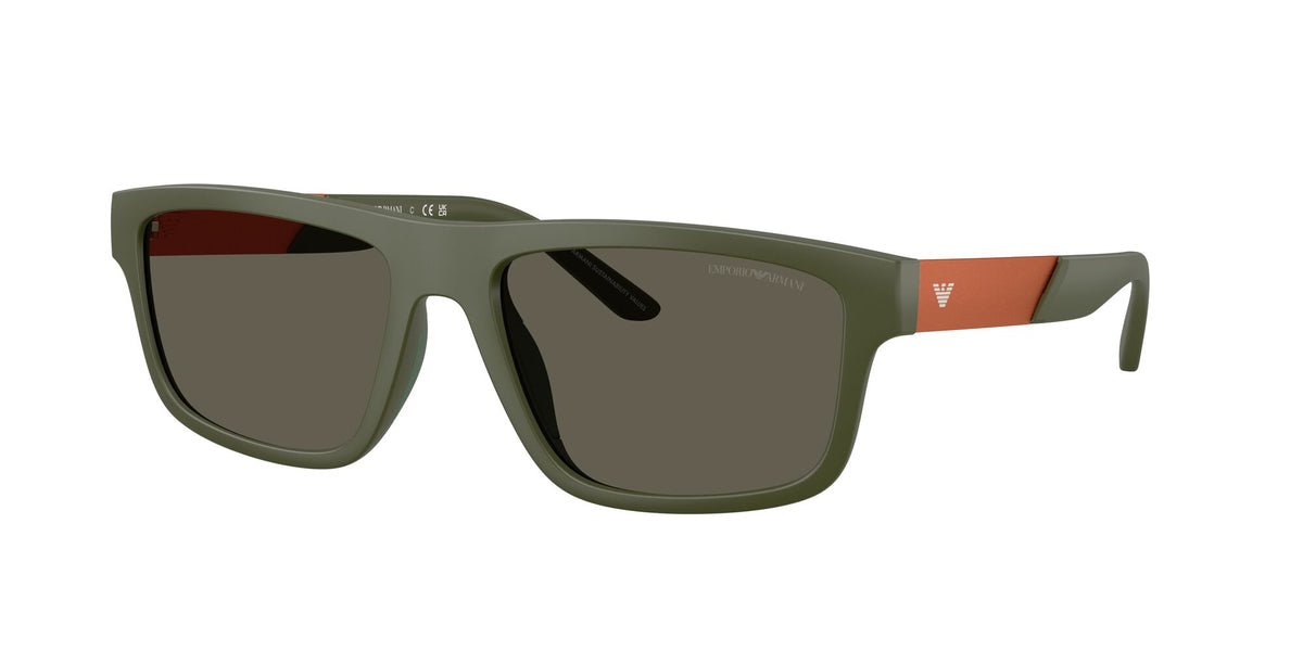 Emporio Armani  EA4244U 618471 57 Matte Green / Dark Brown