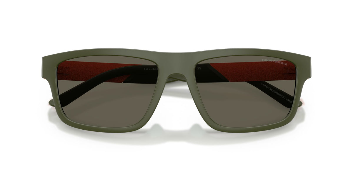 Emporio Armani  EA4244U 618471 57 Matte Green / Dark Brown