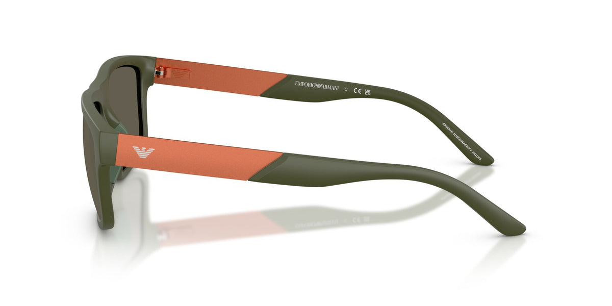 Emporio Armani  EA4244U 618471 57 Matte Green / Dark Brown