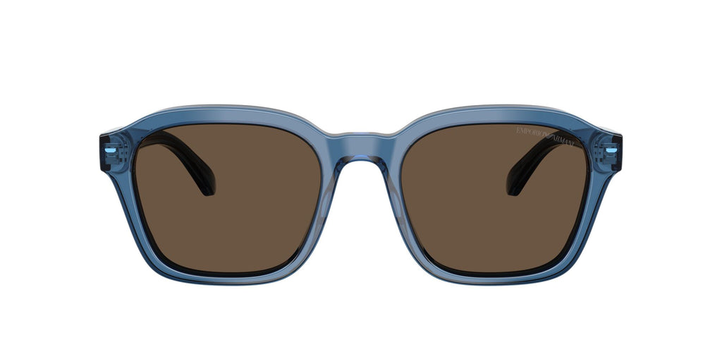 Emporio Armani  EA4245U 624787 54 Shiny Transparent Blue / Solid Brown