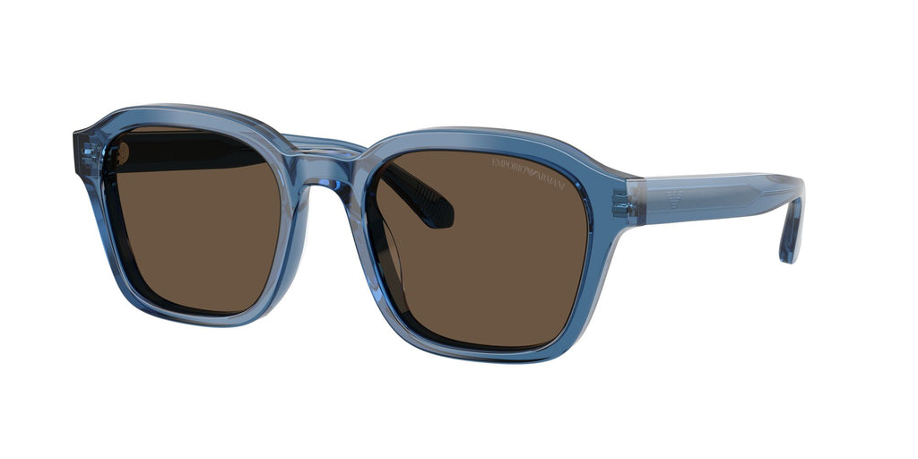 Emporio Armani  EA4245U 624787 54 Shiny Transparent Blue / Solid Brown