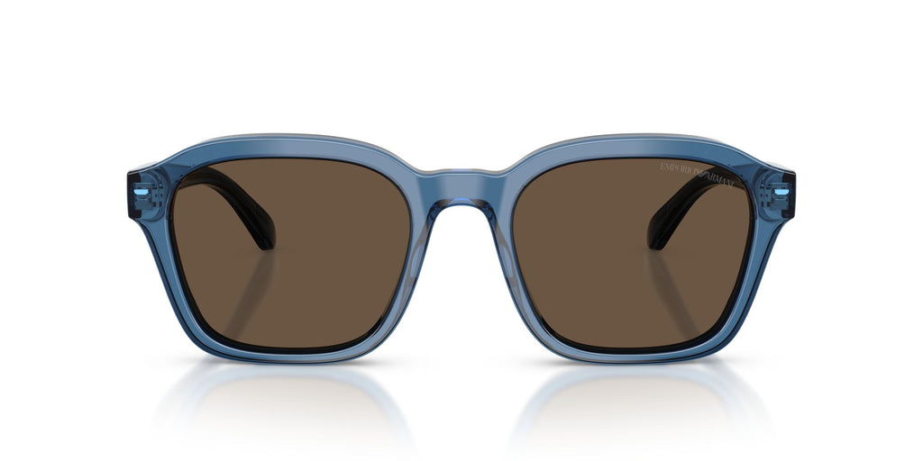 Emporio Armani  EA4245U 624787 54 Shiny Transparent Blue / Solid Brown