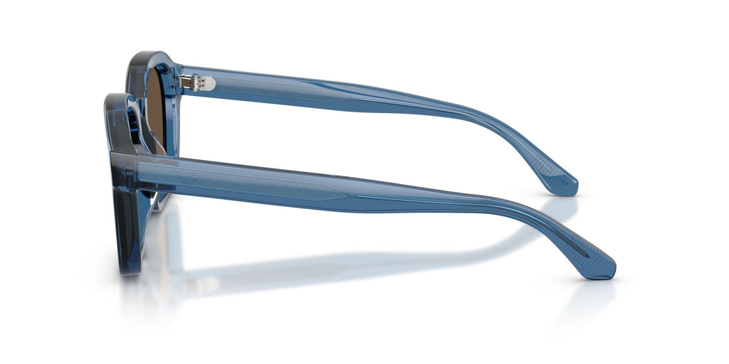 Emporio Armani  EA4245U 624787 54 Shiny Transparent Blue / Solid Brown