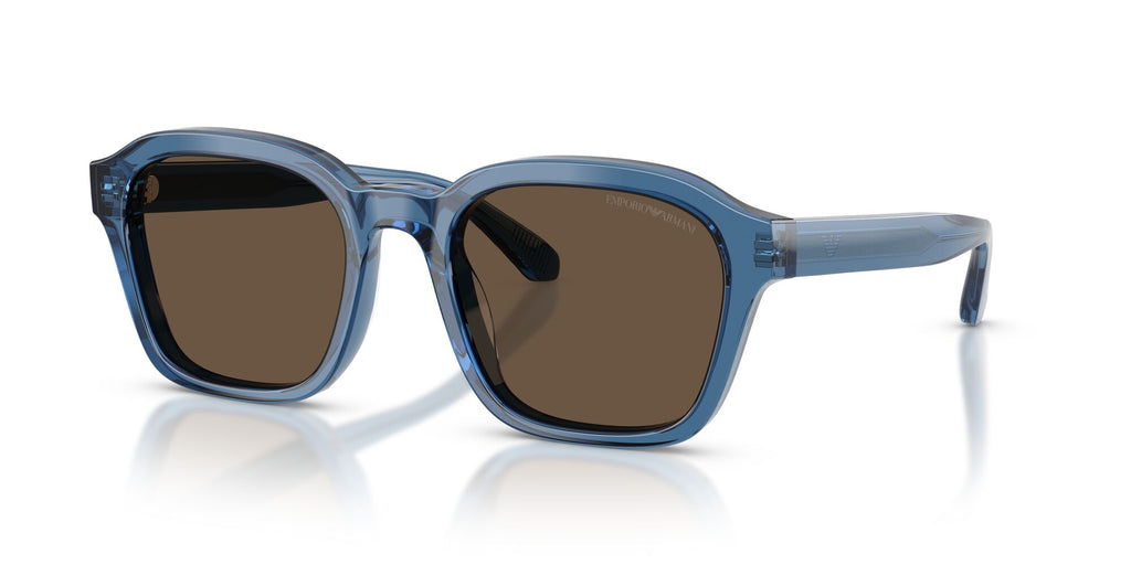 Emporio Armani  EA4245U 624787 54 Shiny Transparent Blue / Solid Brown