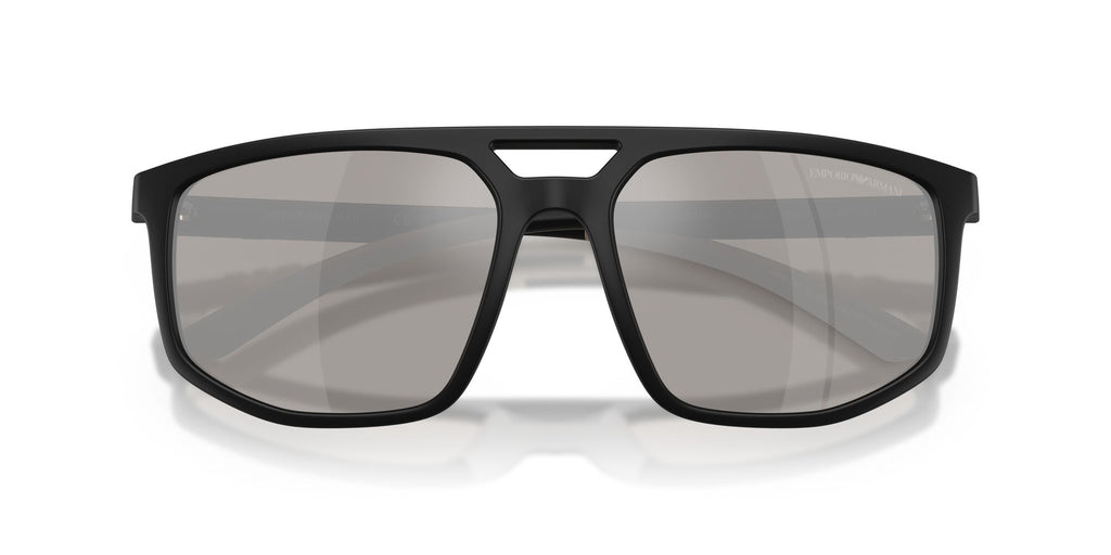 Emporio Armani  EA4248U 50016G 58 Matte Black / Light Grey Mirror Silver