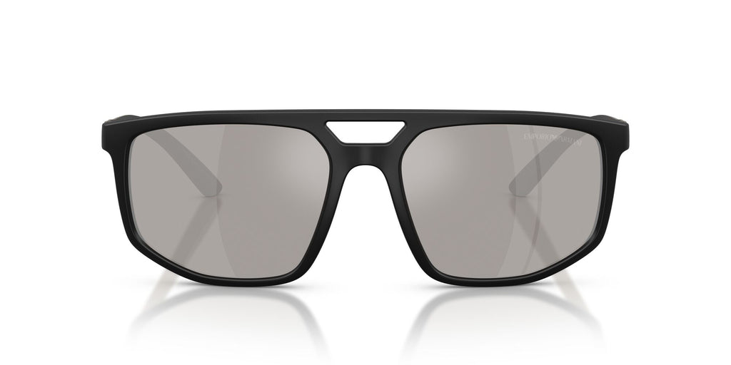 Emporio Armani  EA4248U 50016G 58 Matte Black / Light Grey Mirror Silver