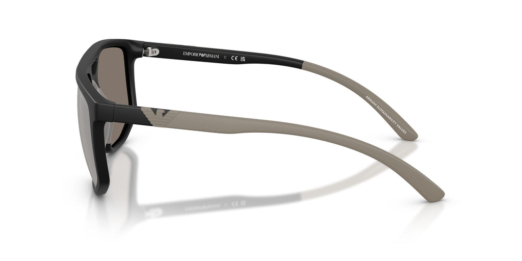 Emporio Armani  EA4248U 50016G 58 Matte Black / Light Grey Mirror Silver