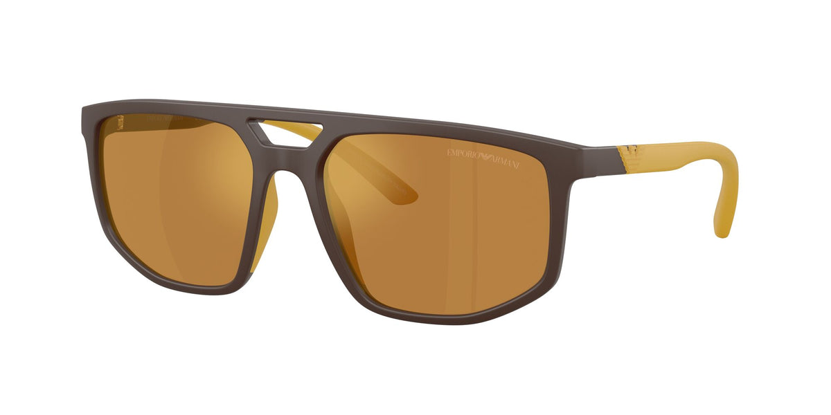 Emporio Armani  EA4248U 62586H 58 Matte Brown / Brown Mirror Gold