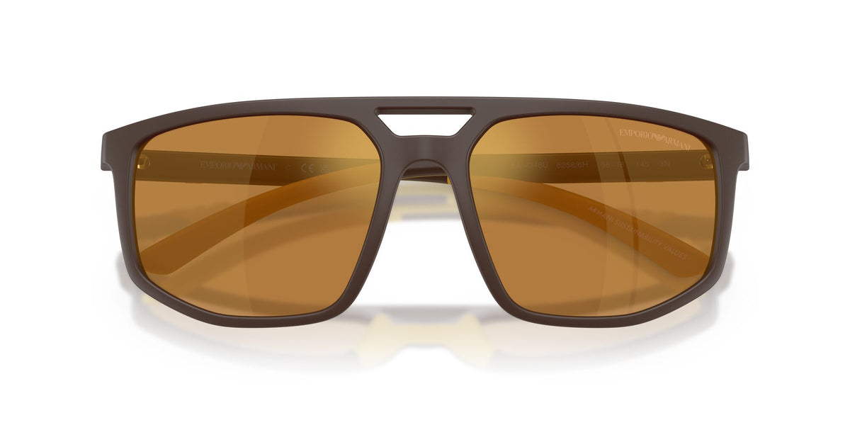 Emporio Armani  EA4248U 62586H 58 Matte Brown / Brown Mirror Gold