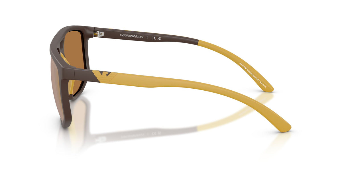 Emporio Armani  EA4248U 62586H 58 Matte Brown / Brown Mirror Gold
