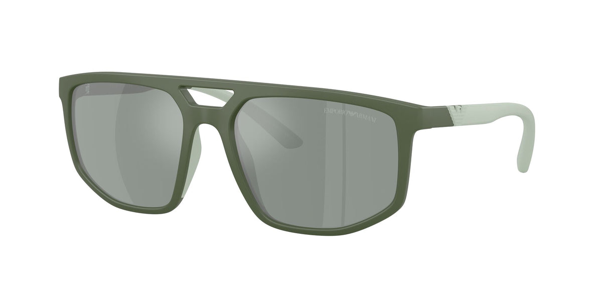 Emporio Armani  EA4248U 625930 58 Matt Agave / Green Mirror Silver
