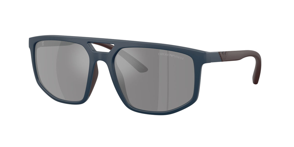 Emporio Armani  EA4248U 62606G 58 Matte Blue / Dark Grey Mirror Silver