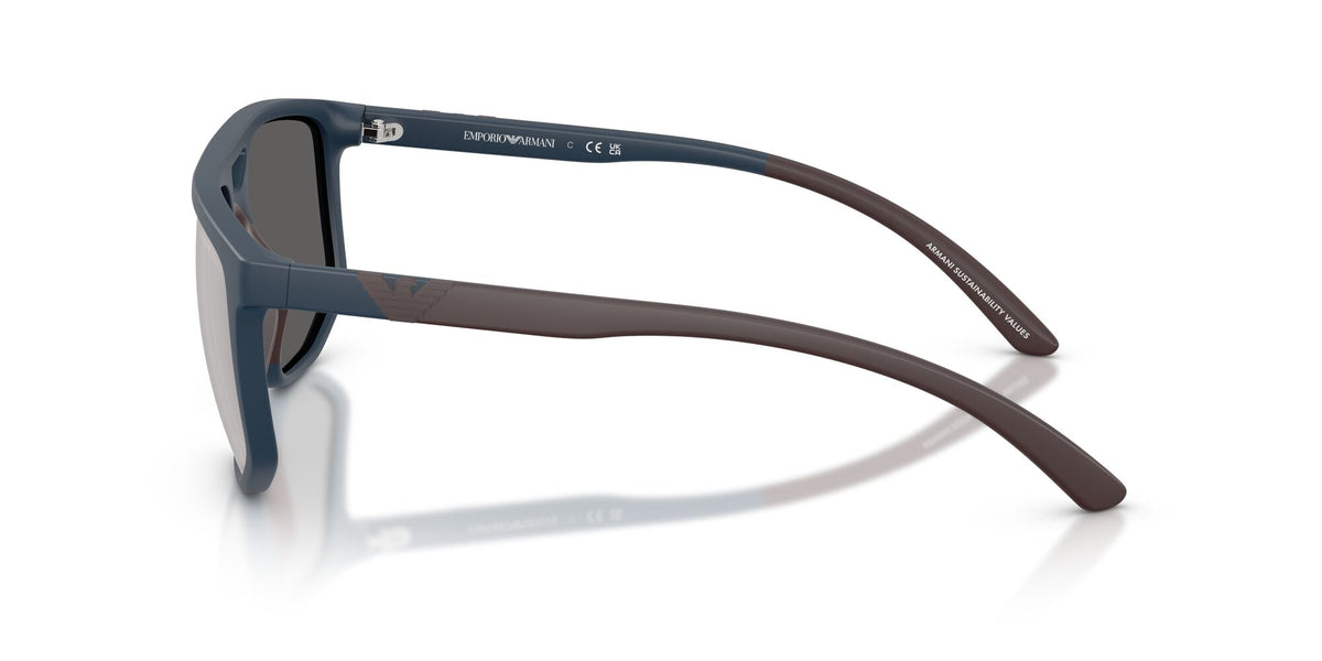 Emporio Armani  EA4248U 62606G 58 Matte Blue / Dark Grey Mirror Silver