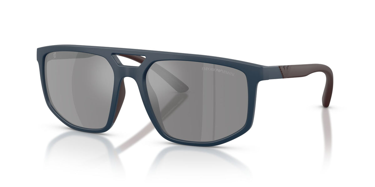 Emporio Armani  EA4248U 62606G 58 Matte Blue / Dark Grey Mirror Silver