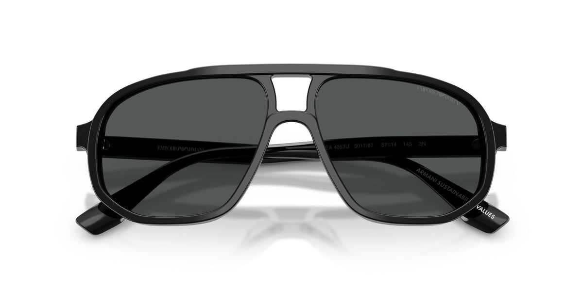 Emporio Armani 0EA4263U 501787 57 Shiny Black/ Dark Grey