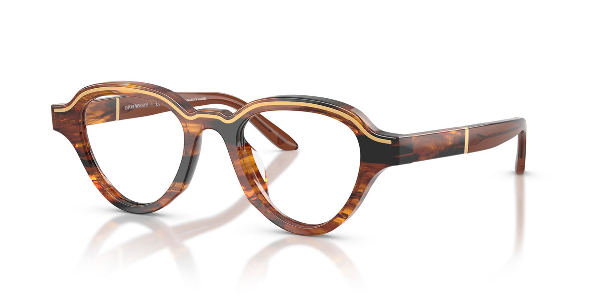 Emporio Armani 0EA4264U 63391W 47 Striped Dark Brown/ Clear