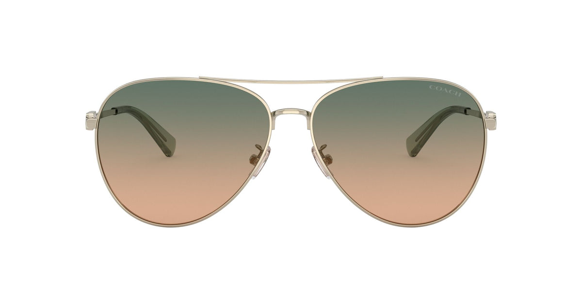 Coach Cd474 0HC7140 900513 61 Shiny Light Gold/ Green Brown Gradient 61 / Plastic / Metal