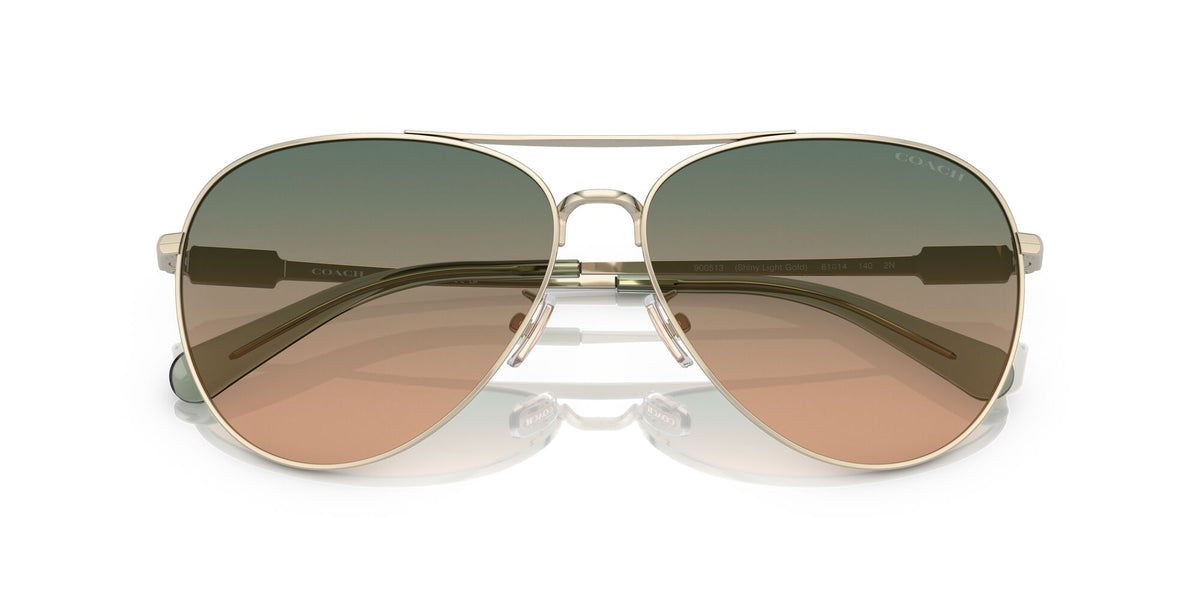 Coach Cd474 0HC7140 900513 61 Shiny Light Gold/ Green Brown Gradient 61 / Plastic / Metal