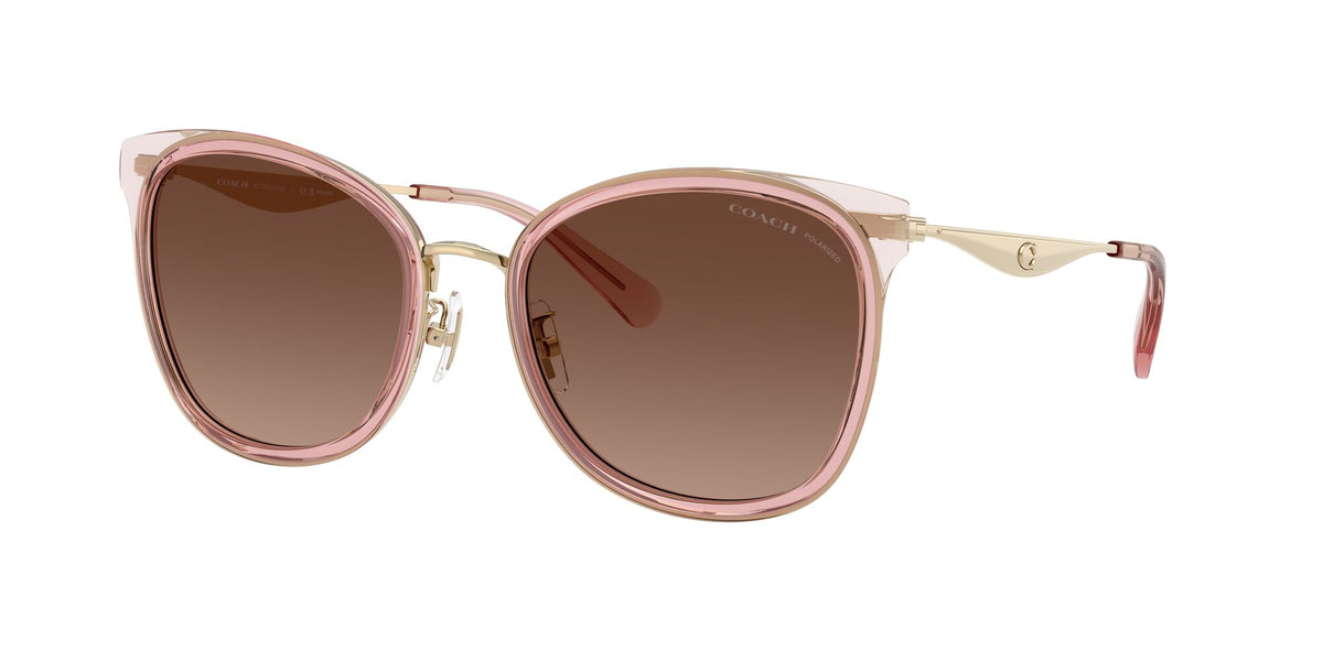 Coach Cw185 HC7170 9469T5 56 Light Gold/Pink / Brown Gradient Polar