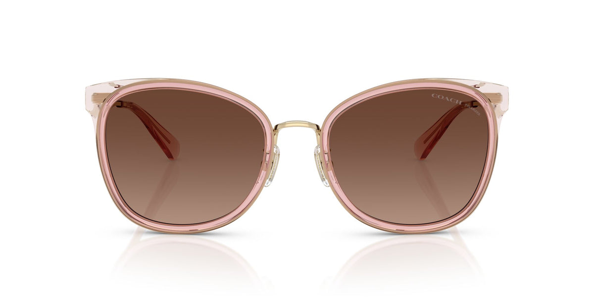 Coach Cw185 HC7170 9469T5 56 Light Gold/Pink / Brown Gradient Polar