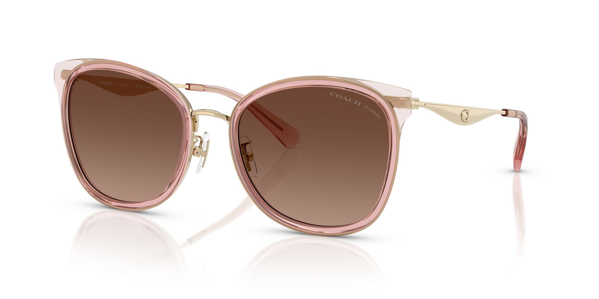 Coach Cw185 HC7170 9469T5 56 Light Gold/Pink / Brown Gradient Polar