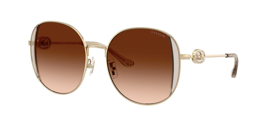 Coach Cad73 HC7176B 900574 54 Shiny Light Gold/Fawn / Brown Gradient