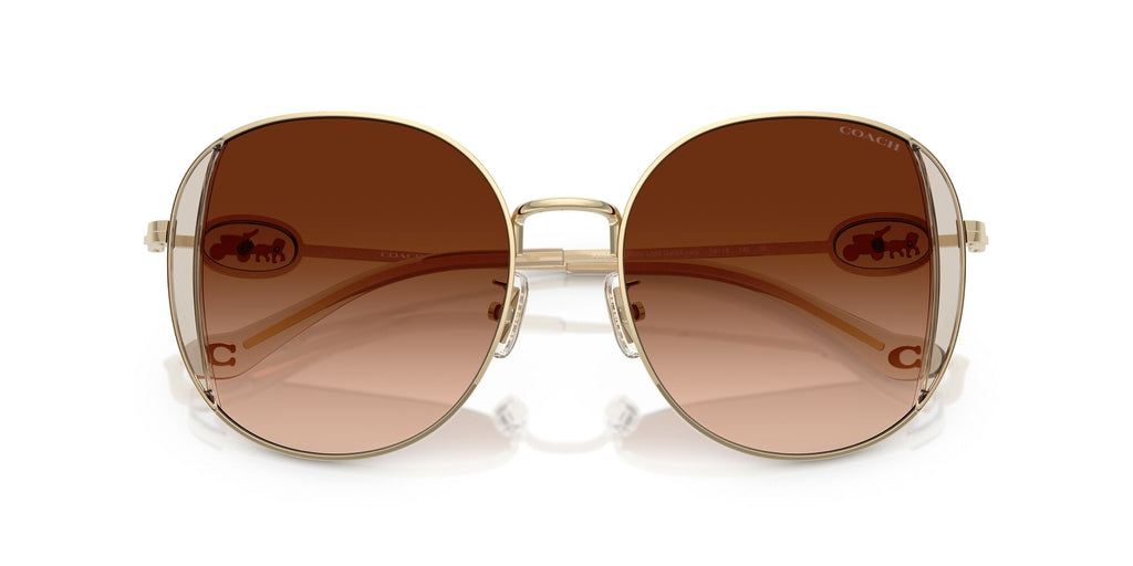 Coach Cad73 HC7176B 900574 54 Shiny Light Gold/Fawn / Brown Gradient