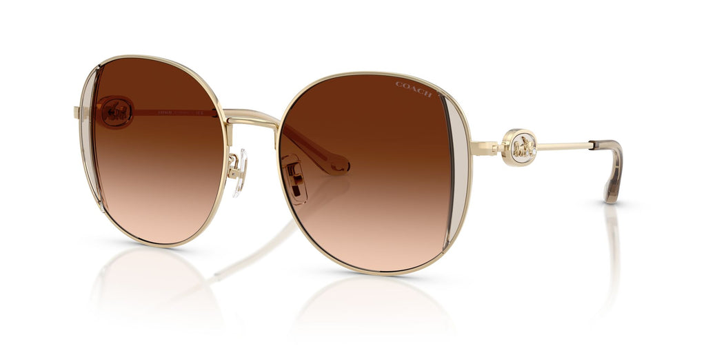 Coach Cad73 HC7176B 900574 54 Shiny Light Gold/Fawn / Brown Gradient